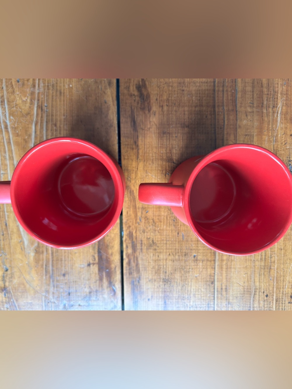 Google 2 Red Ceramic Coffee Mugs Employee Promotion 1 NWT / 1 Used twice. - Picture 5 of 7